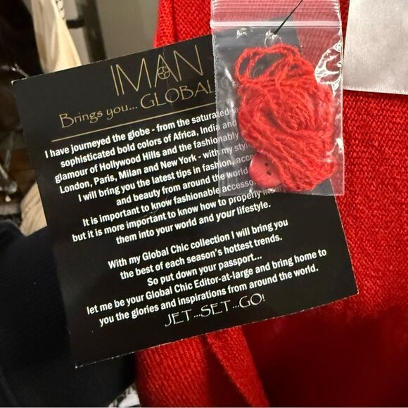 IMAN Soft N' Chic Multi-Wear Sweater Knit Wrap - 779-020 Red NEW poncho - Picture 10 of 15